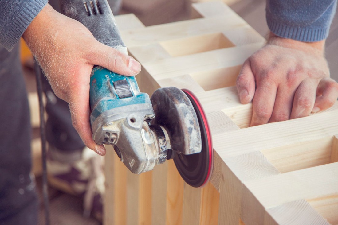 Sanding and finishing a wood frame by hand